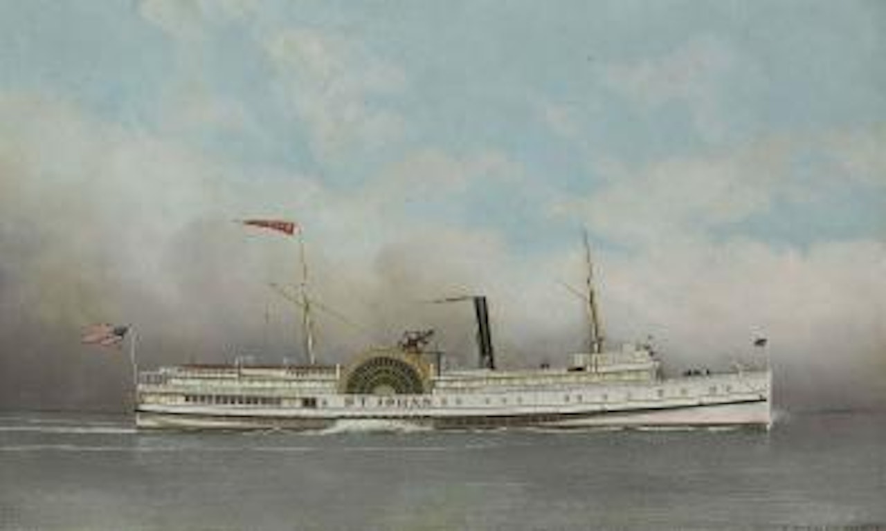 The Paddlewheel Steamer St. John by Antonio Jacobsen