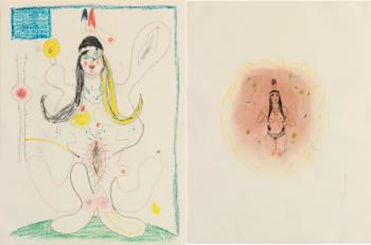 Untitled #1; Untitled #5 by Mike Kelley