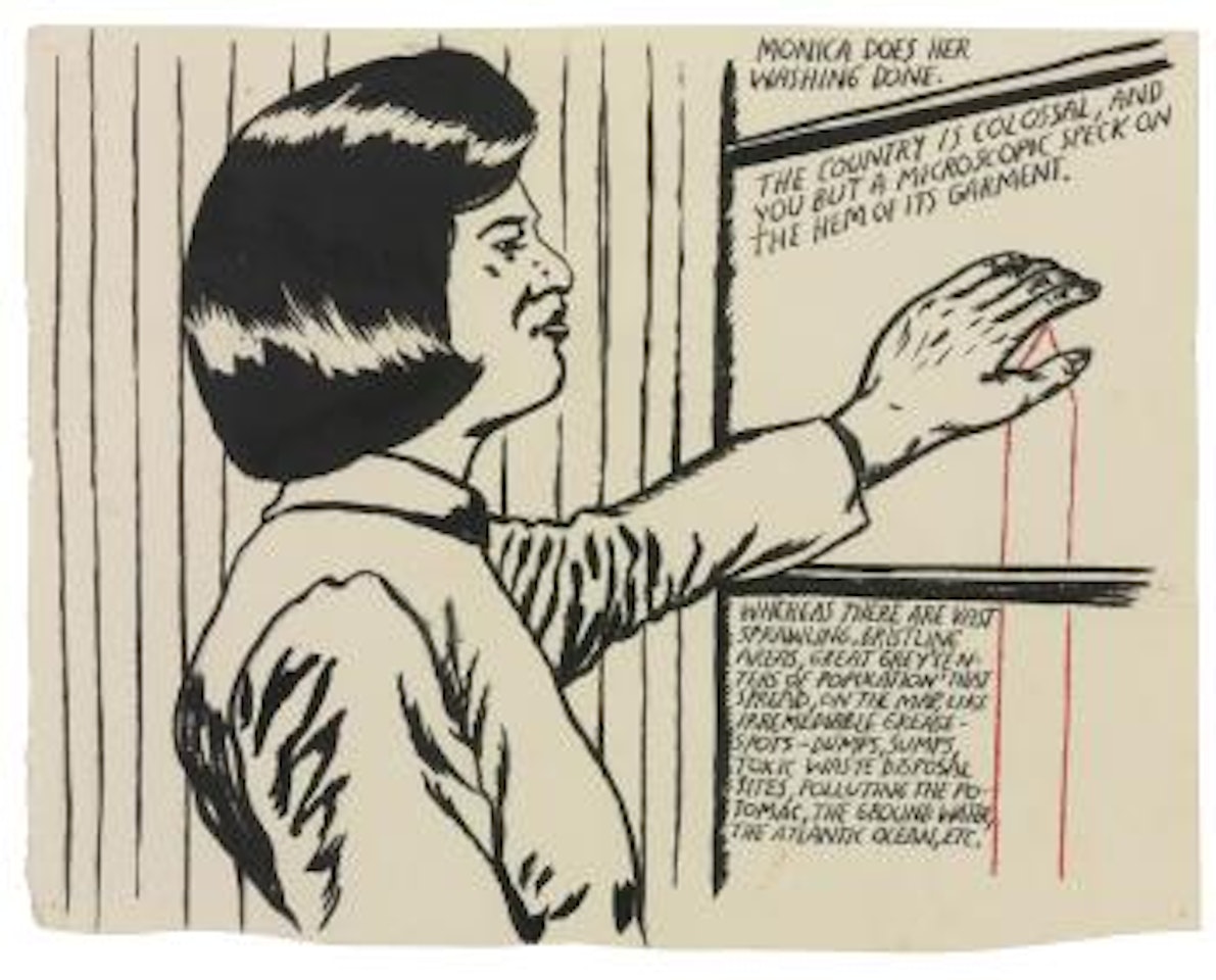 No Title (Monica Does Her...) by Raymond Pettibon