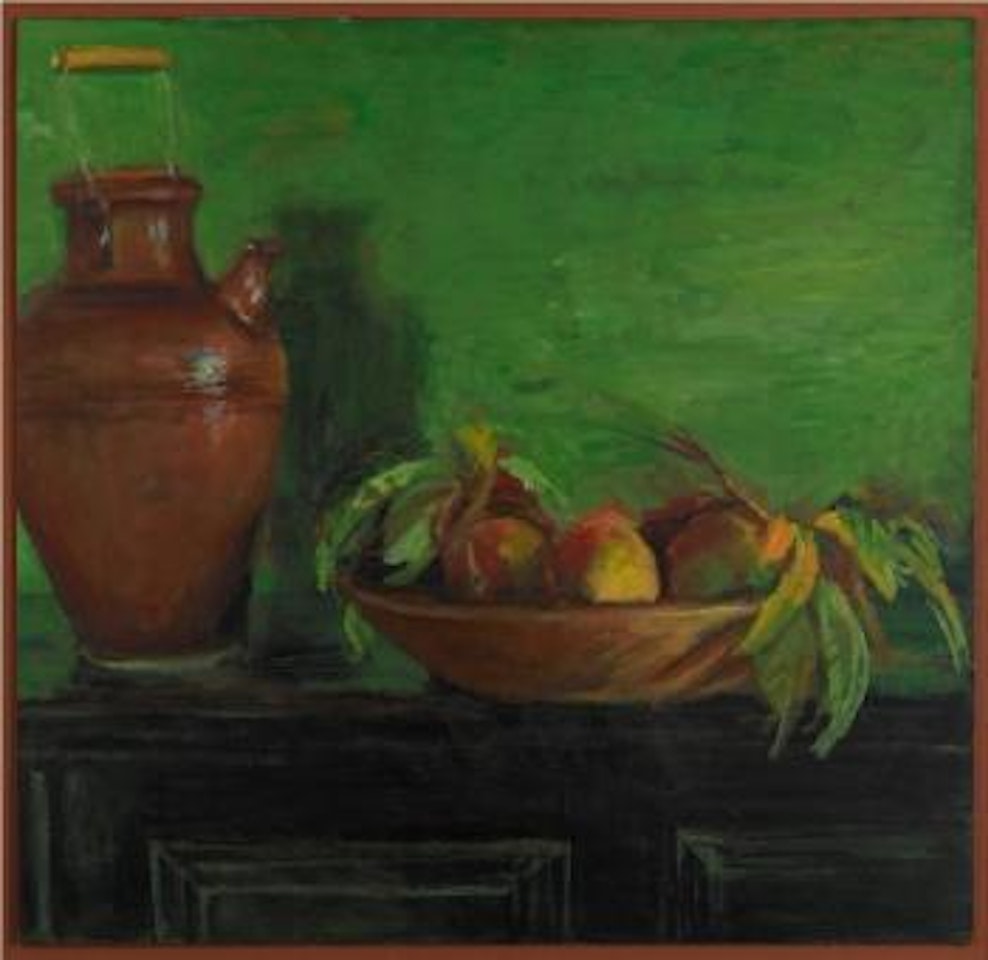 Still life with jug and bowl of fruit by Margaret Hannah Olley
