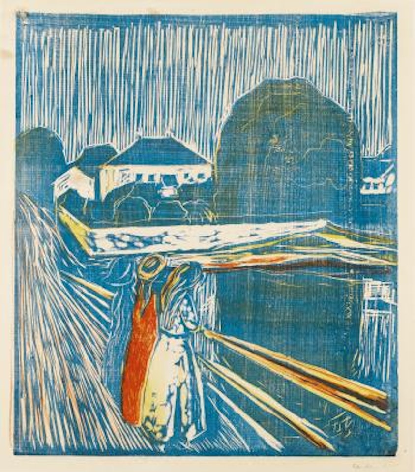 The Girls On The Bridge (Woll 628) by Edvard Munch