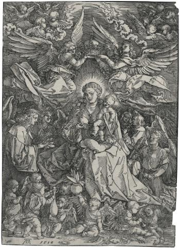 The Virgin Crowned By The Angels (B. 101; M., Holl. 211) by Albrecht Dürer