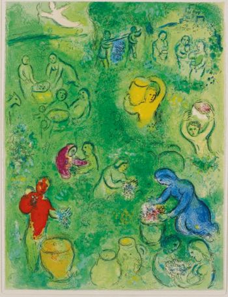 Daphnis And Chloe: The Wine Harvest (M. 322) by Marc Chagall