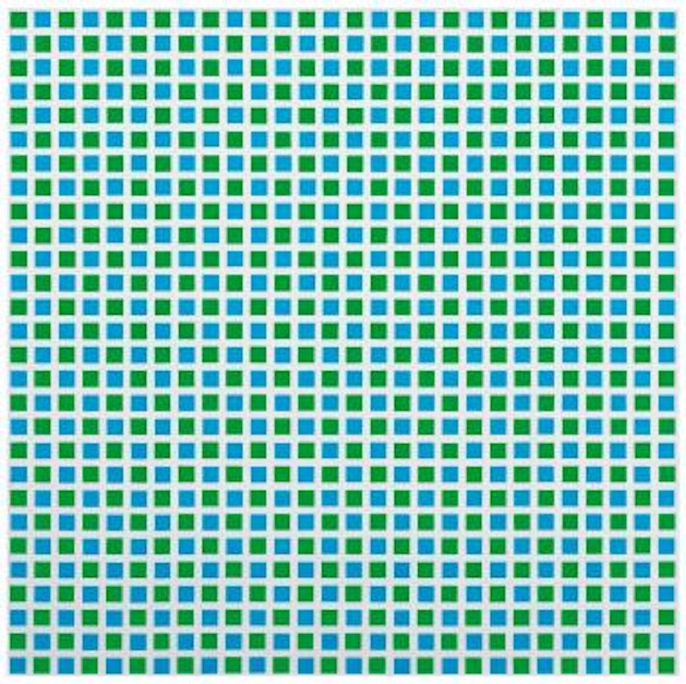 1/2 Bleu 1/2 Vert by Francois Morellet