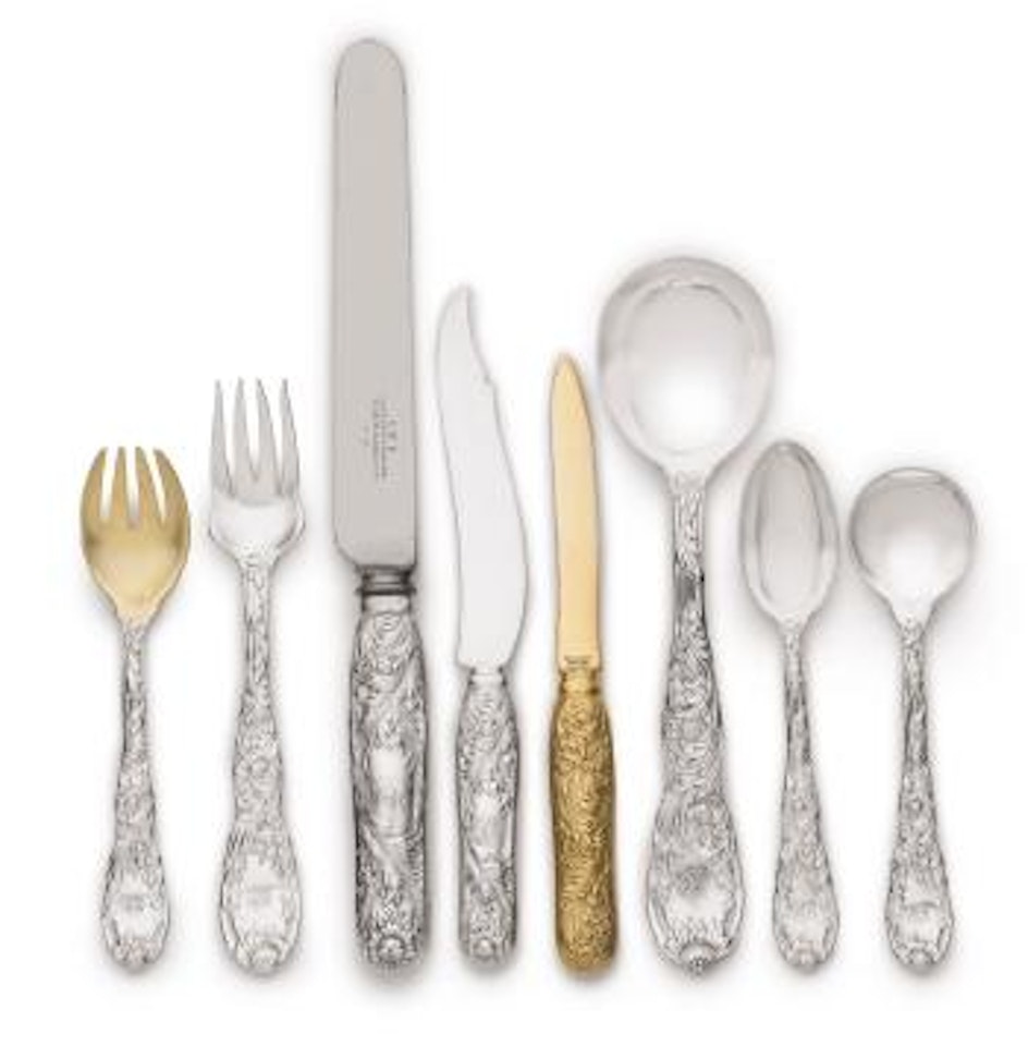 An American Silver And Parcel-gilt Part Flatware Service by Tiffany & Co.