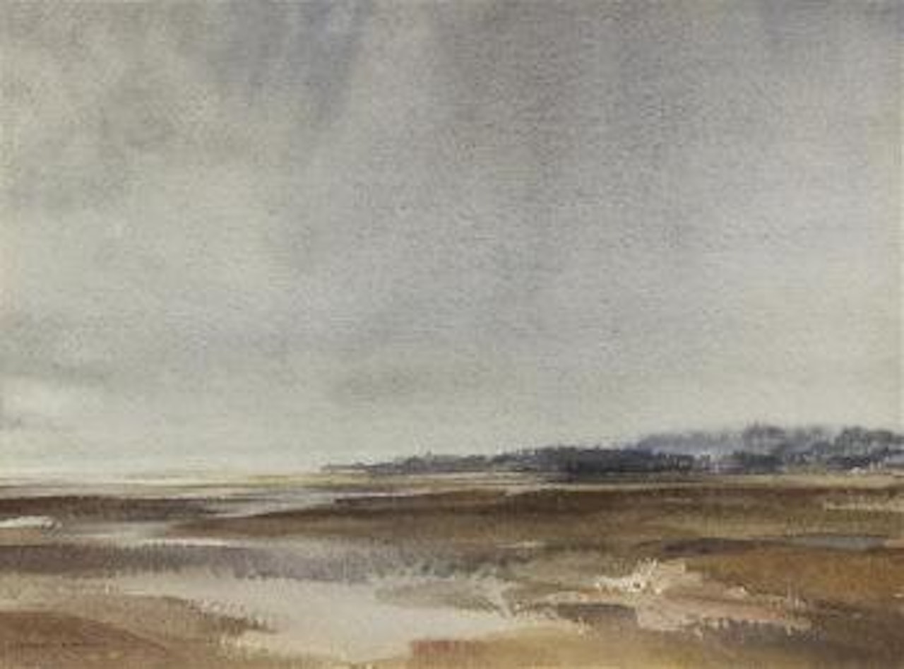 Grey marshes by William Russell Flint
