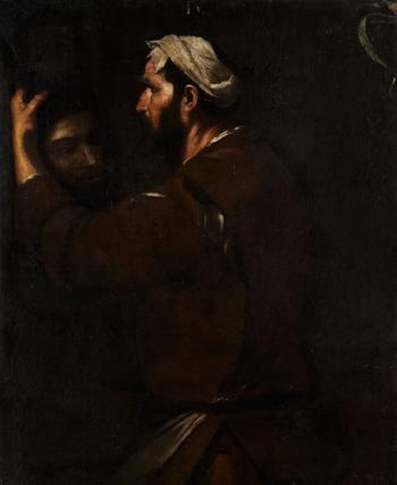 Bärtiger Mann mit dem Haupt des Johannes by Jusepe de Ribera