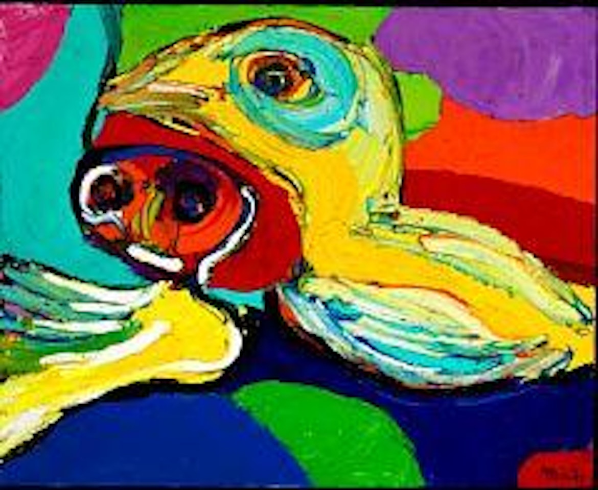 Twee jonge vogels [Two young girls] by Karel Appel
