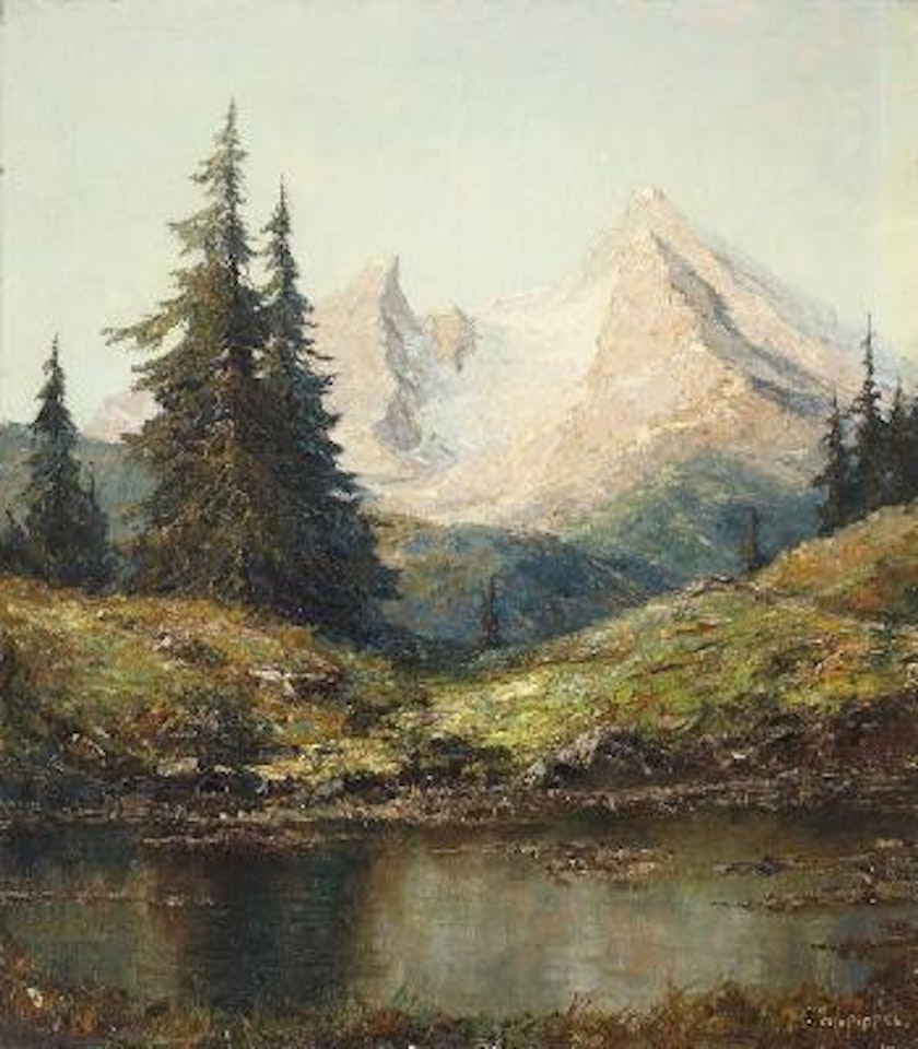 Blick Auf Den Watzmann Bei Berchtesgaden by Otto Pippel