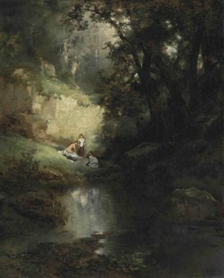 The Bathers by Thomas Moran