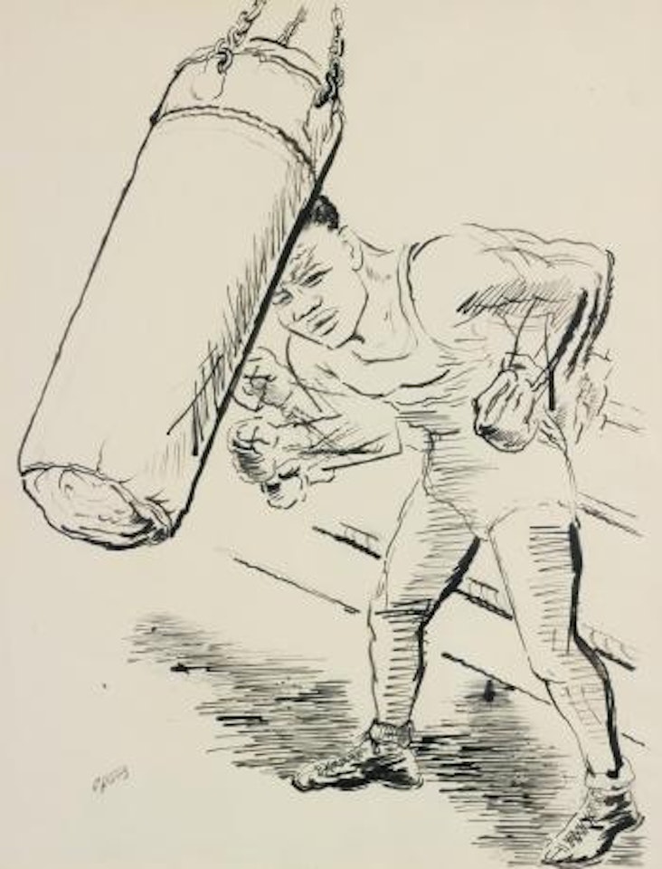 Punching The Bag (Joe Louis) by George Grosz