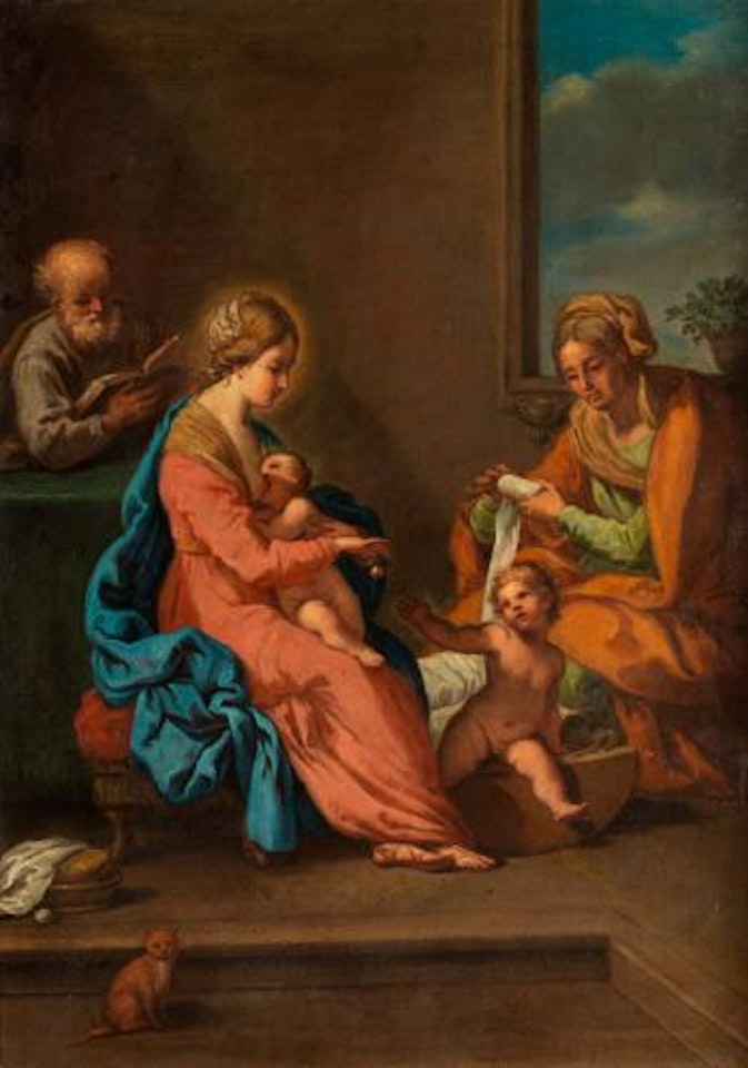 Die Heilige Familie mit Elisabeth und dem Johannesknäblein by BOLOGNESE SCHOOL