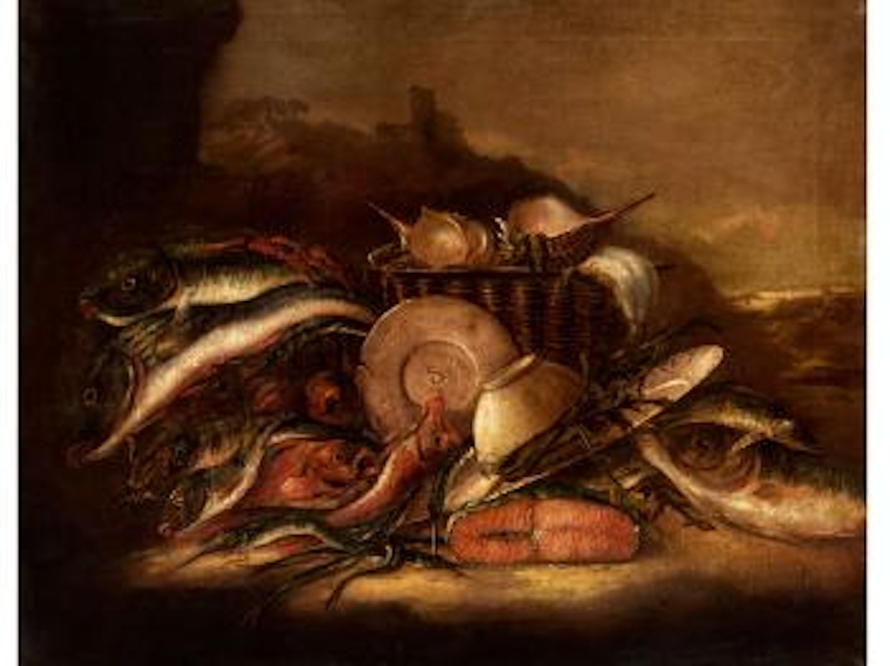 Grosses Fischstilleben by Giuseppe Recco