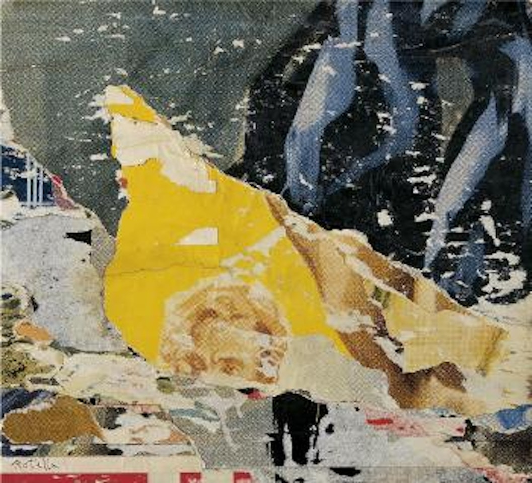 Una testa lontana (Una visita lontana) by Mimmo Rotella