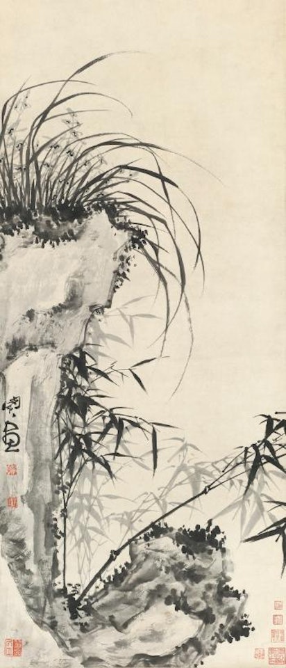 Bamboo And Orchid by Min Zhen