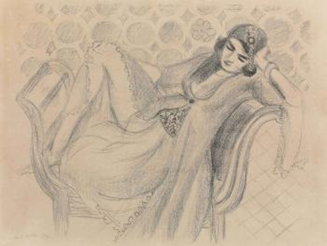 Odalisque, brasero et coupe de fruits (D-M 504) by Henri Matisse