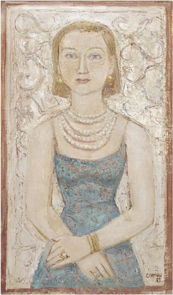 Donna con la collana by Massimo Campigli