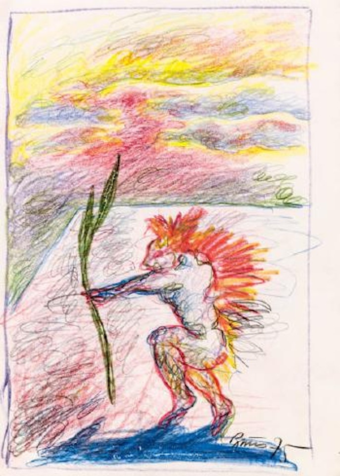 Ohne Titel (Bogenschütze) by Gunter Brus