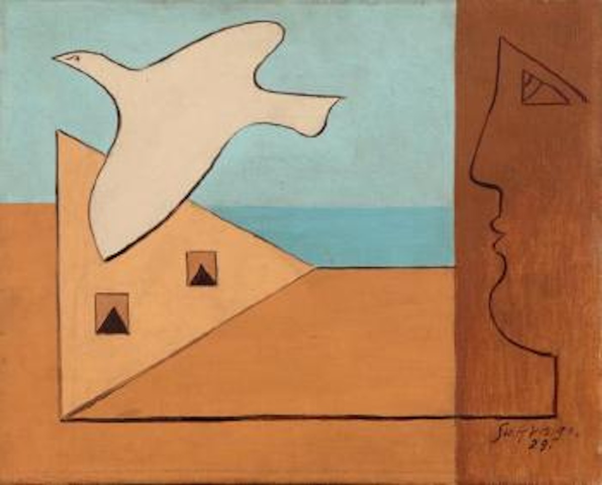 Composition à l'oiseau by Leopold Survage
