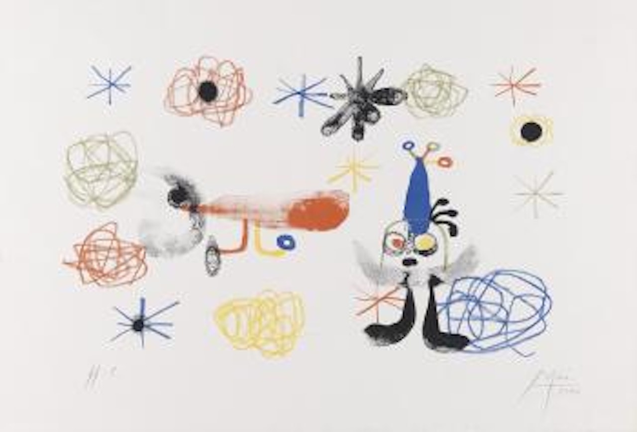 El Pajaro Rojo II by Joan Miró