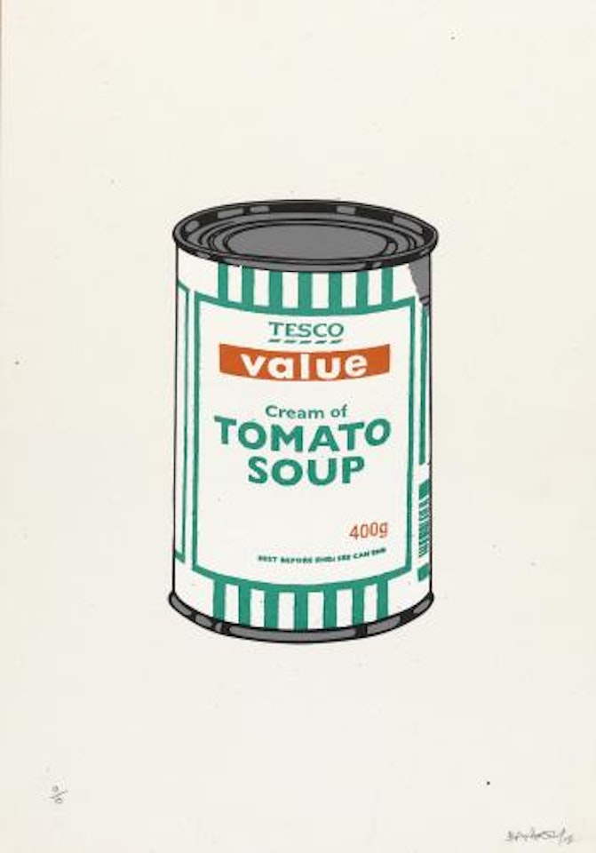 Soup Can - White/Emerald/Tan by Banksy