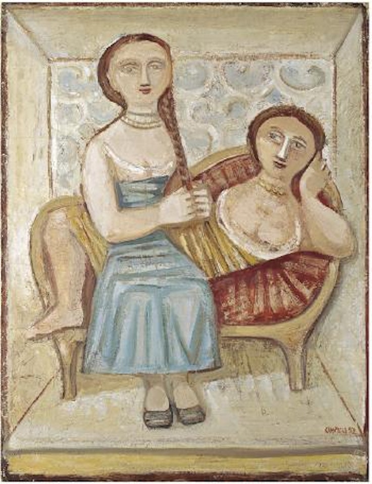 Donne sul divano by Massimo Campigli
