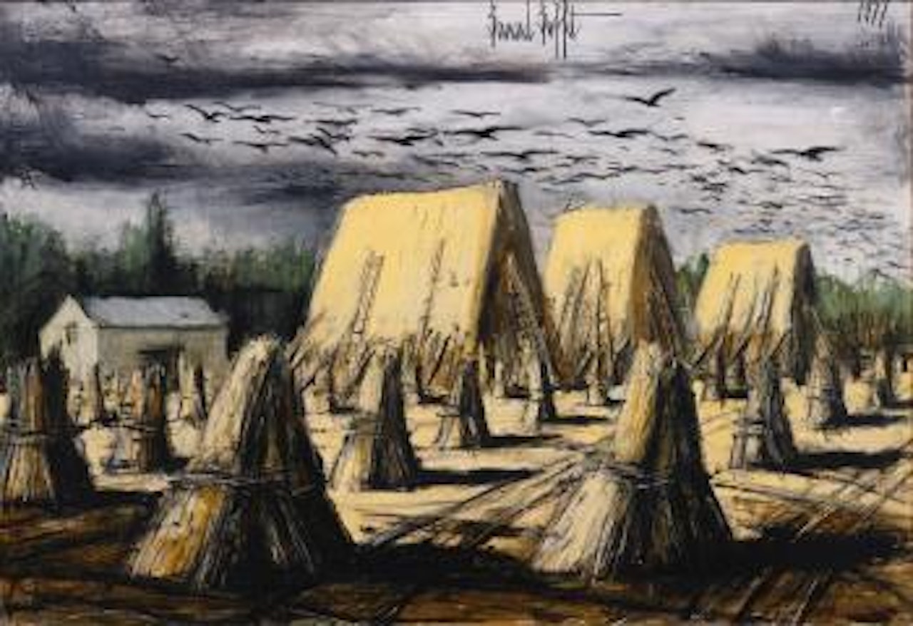 Saint-léon, Les Meules Et L'orage Dans La Plaine Avec Les Corbeaux by Bernard Buffet