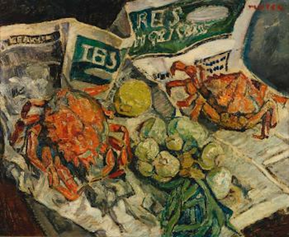 Still Life With Crabs by Mela Muter