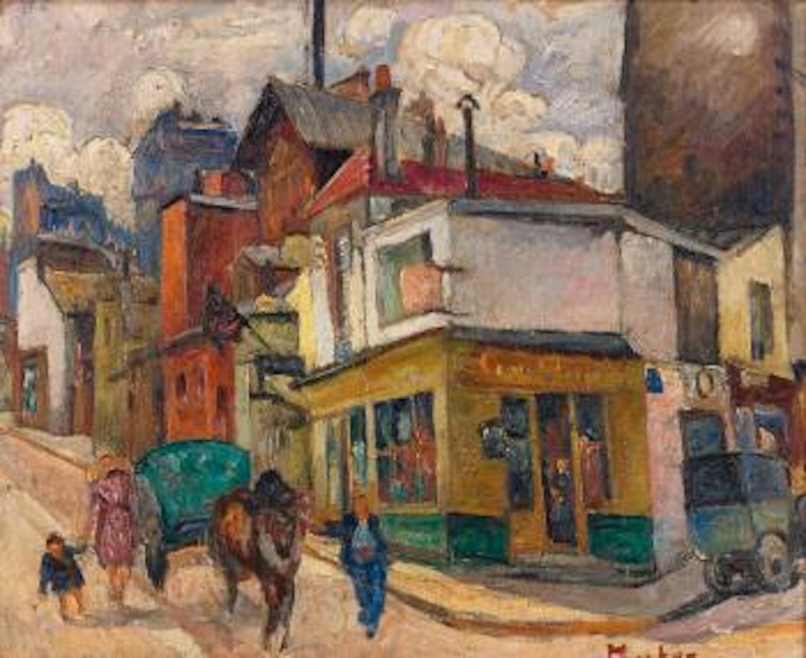 Street Corner With Truck And Portrait Of a Woman: A Double-sided Work by Mela Muter