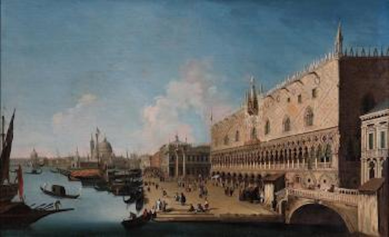 Vue de la place Saint Marc et du palais des doges avec la basilique by Apollonio Domenichini