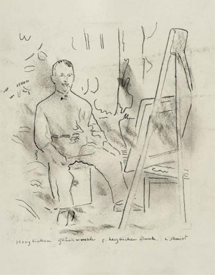 Selbstbildnis im Atelier by Cuno Amiet