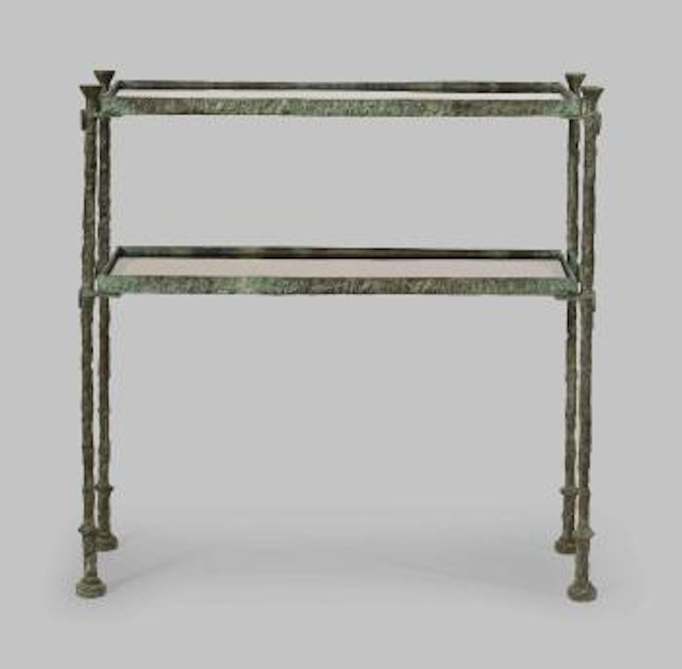 Console Aux Bouttons Avec Deux Étagères by Diego Giacometti