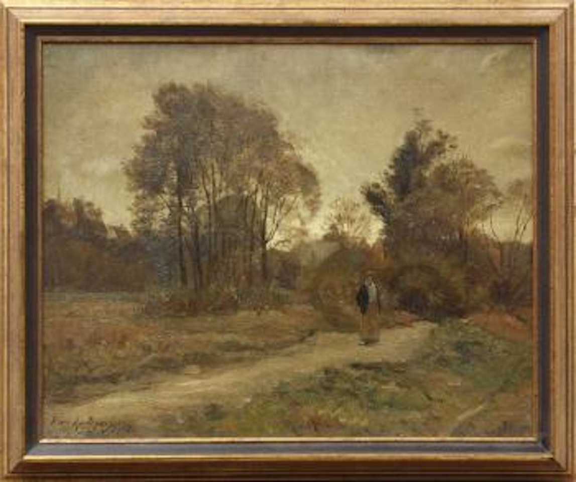Figure on a path by Hendrik Heyligers