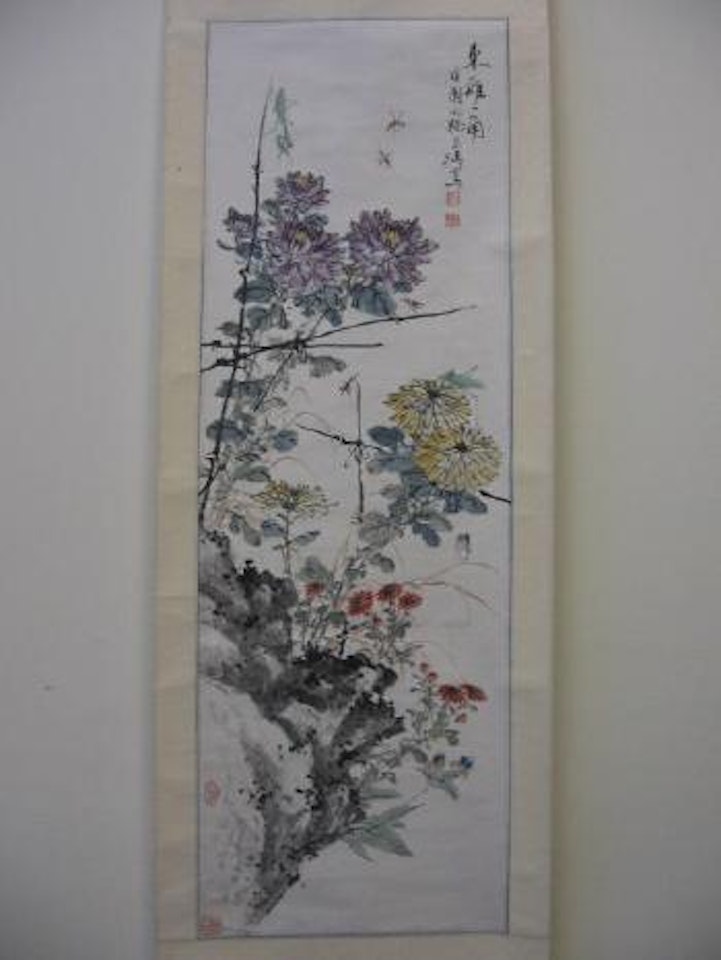 Two hanging scrolls of Birds and Flowers by Wang Xuetao