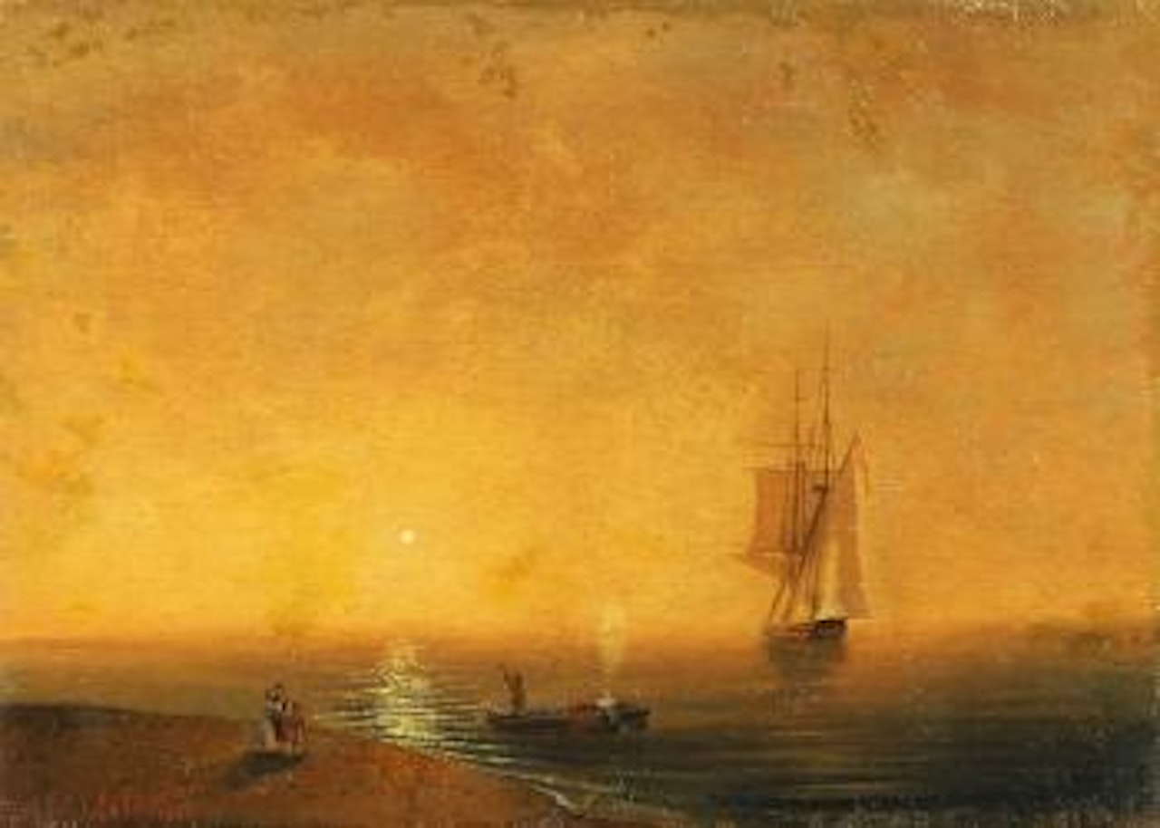 Farewell scene on the seashore by Ivan Konstantinovich Aivazovsky
