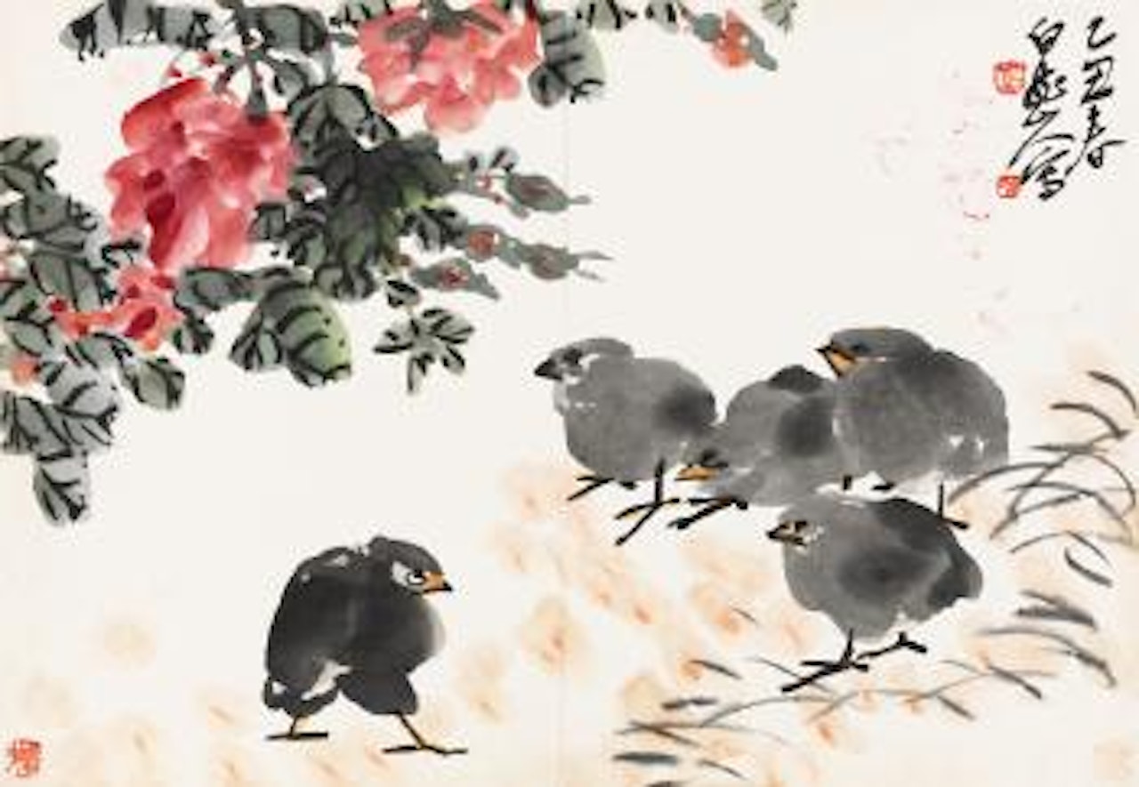 Flowers And Birds by Wang Zhen