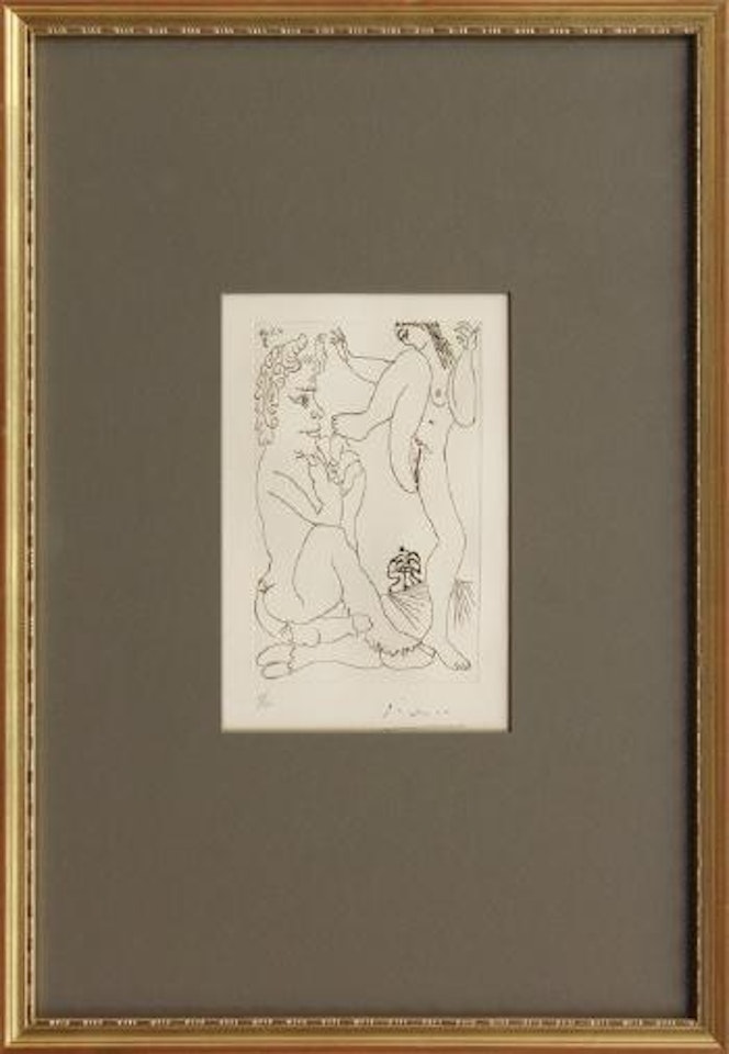 Faune et bacchante, avec combat de faunes by Pablo Picasso