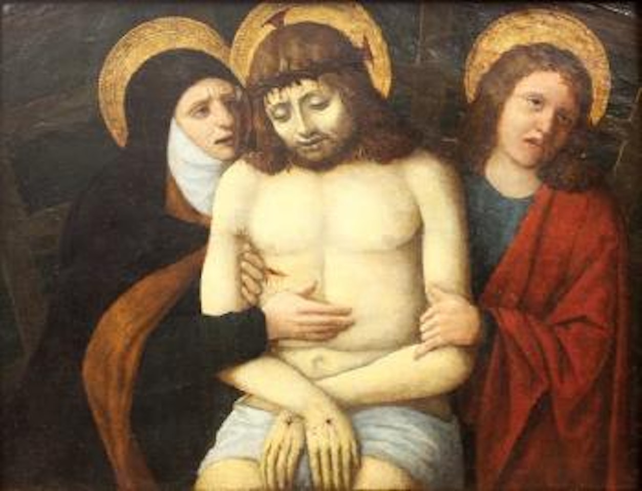 The dead Christ supported by May and Saint John the Evangelist by Giovanni Bellini