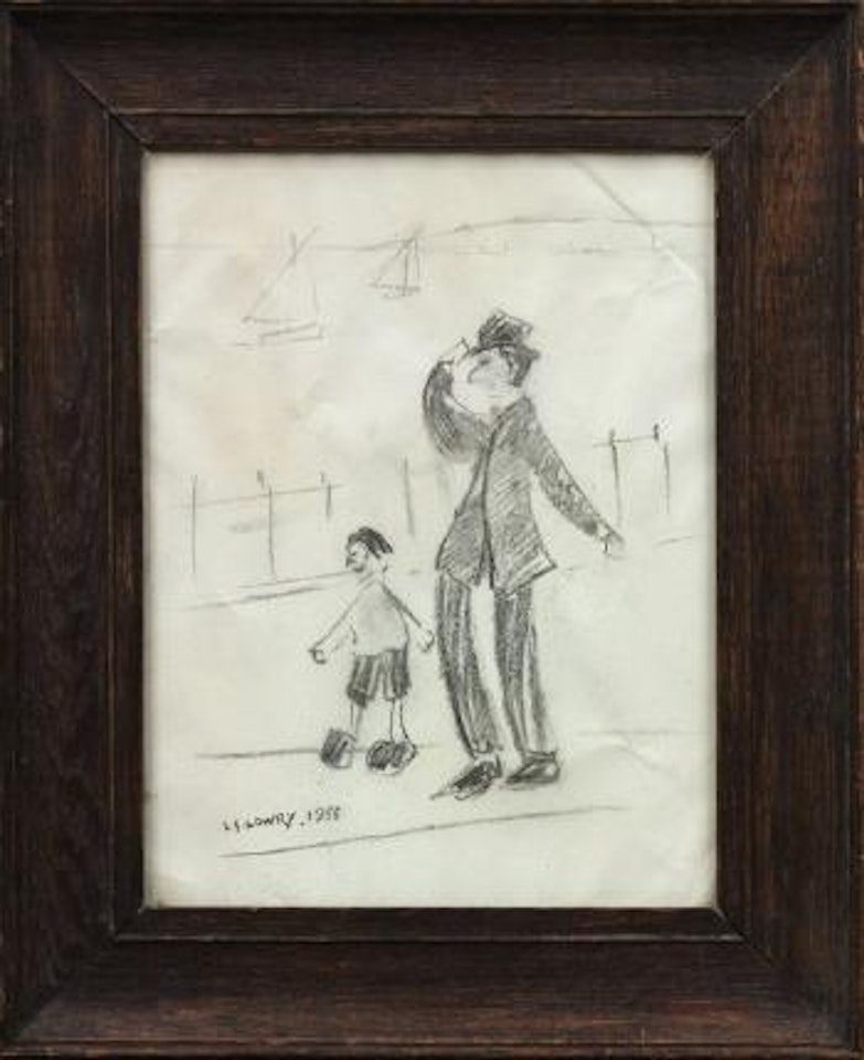 Windy day - Southport by Laurence Stephen Lowry