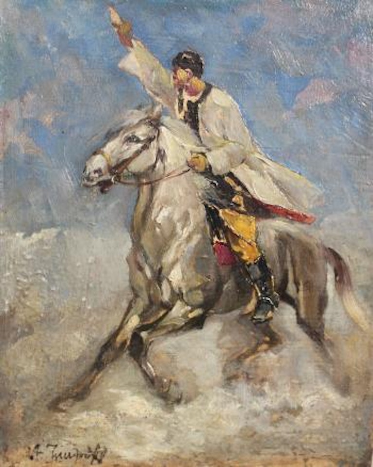 Le cavalier arabe by Adolf Schreyer