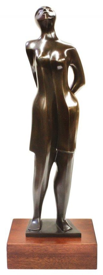 Figure looking skyward by Elizabeth Catlett