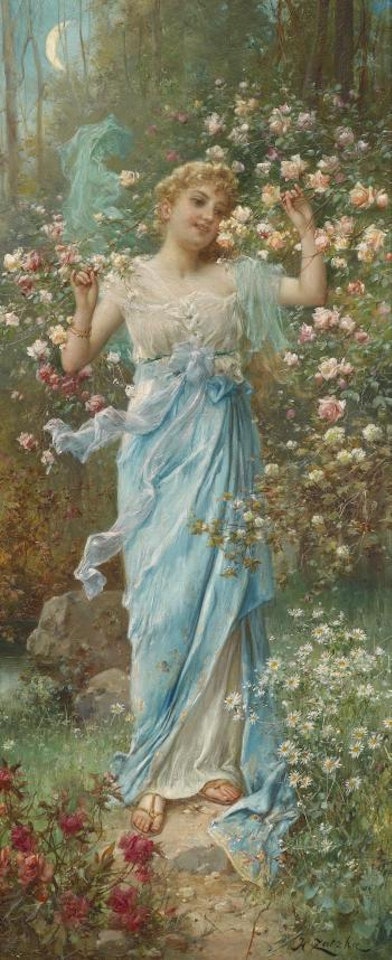 Dancing Amongst the Flowers by Hans Zatzka