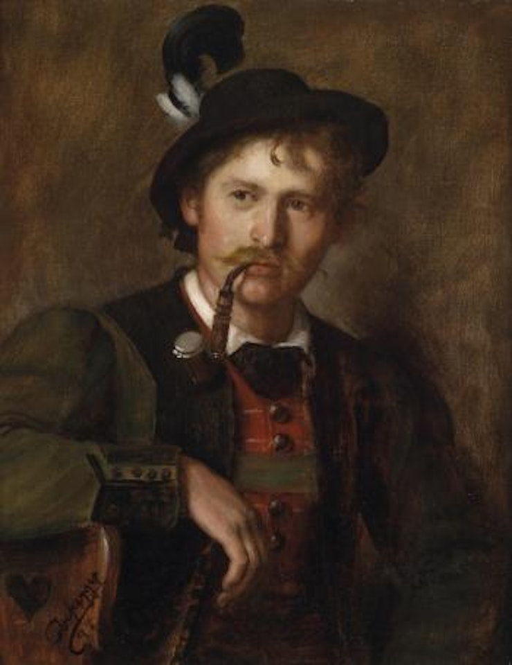 Portrait of a Young Tyroler by Franz von Defregger