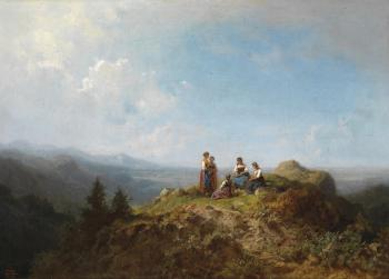 Maids on the Alpine Pastures by Carl Spitzweg