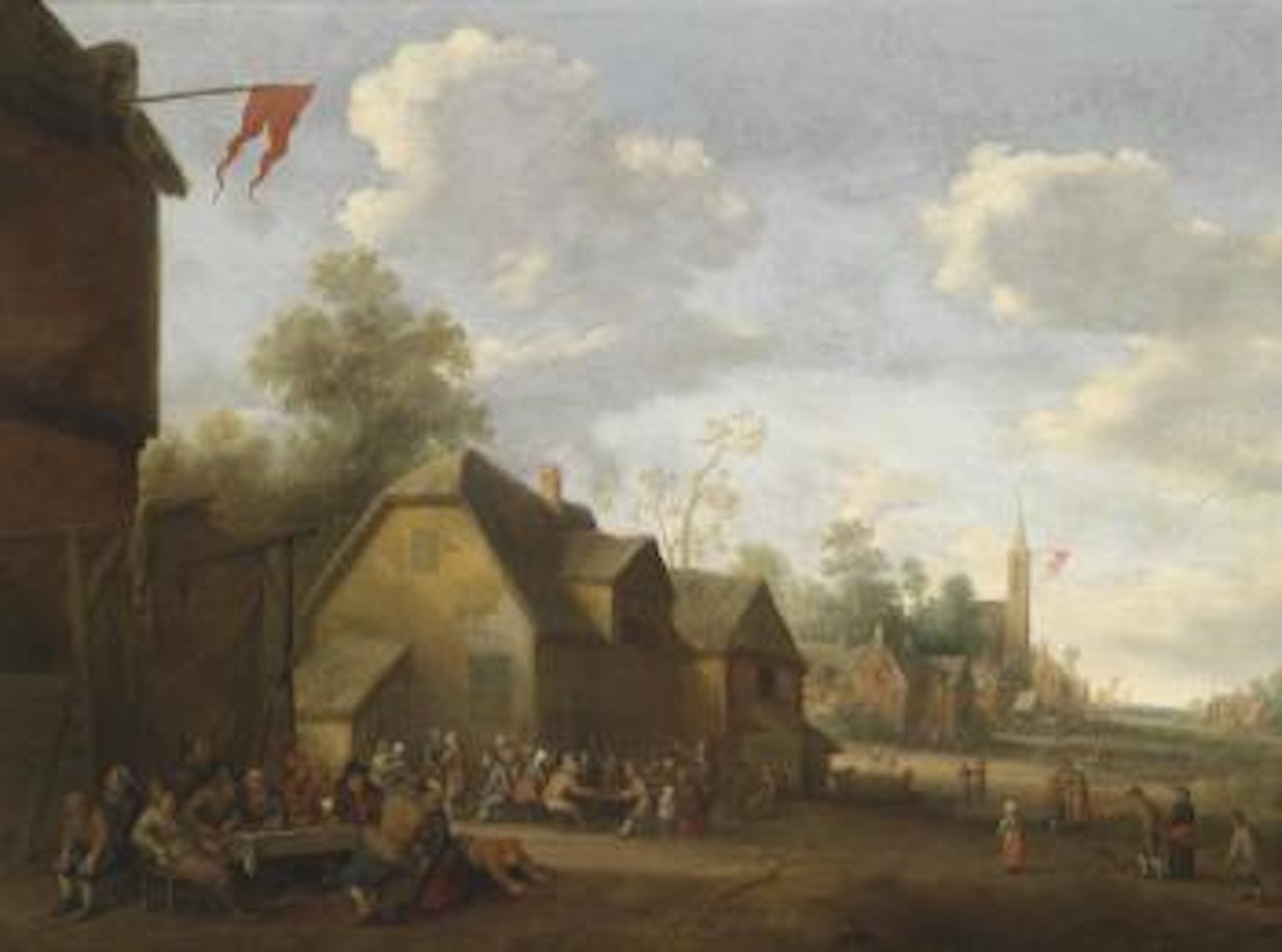A village fête by Joost Cornelisz Droochsloot