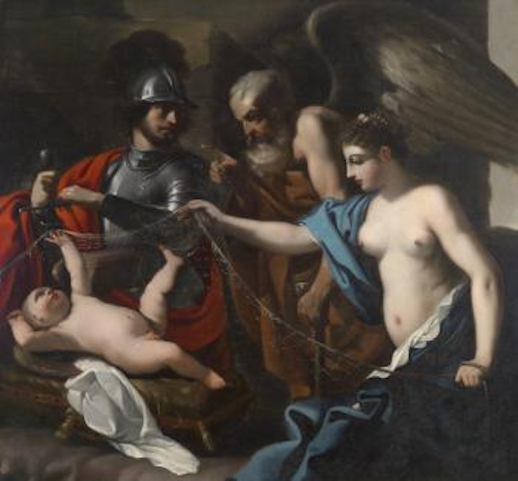 Mars, Venus and Chronos with Cupid by Guercino