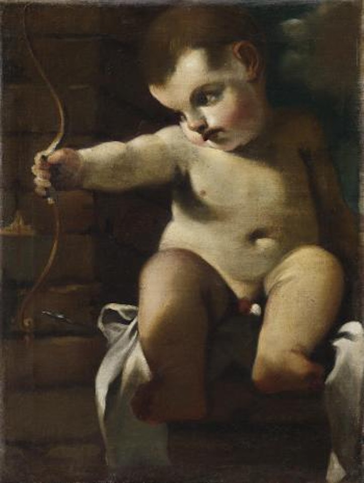 Cupid Seated on a Ledge by Guercino