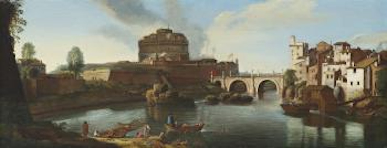 View of the Tiber with the Castel Sant’Angelo by Isaac de Moucheron