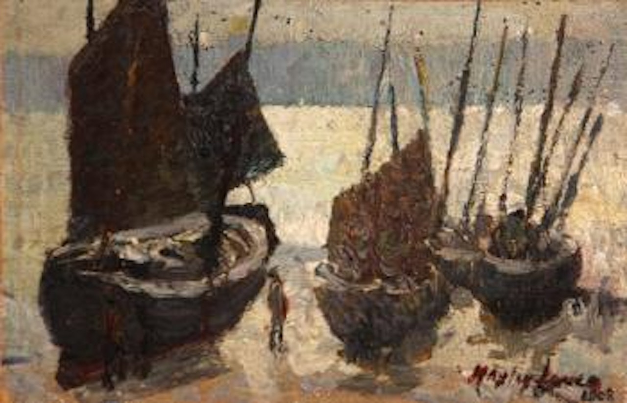 Fishing boats, Cornwall, England by Hayley Lever