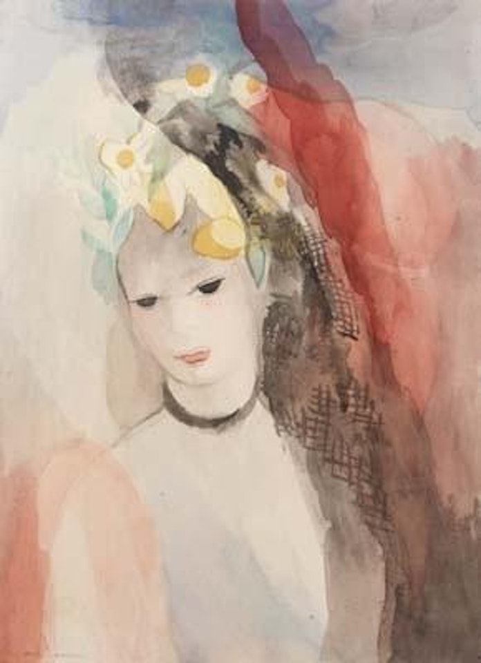 Jeune fille à la chevelure fleurie by Marie Laurencin